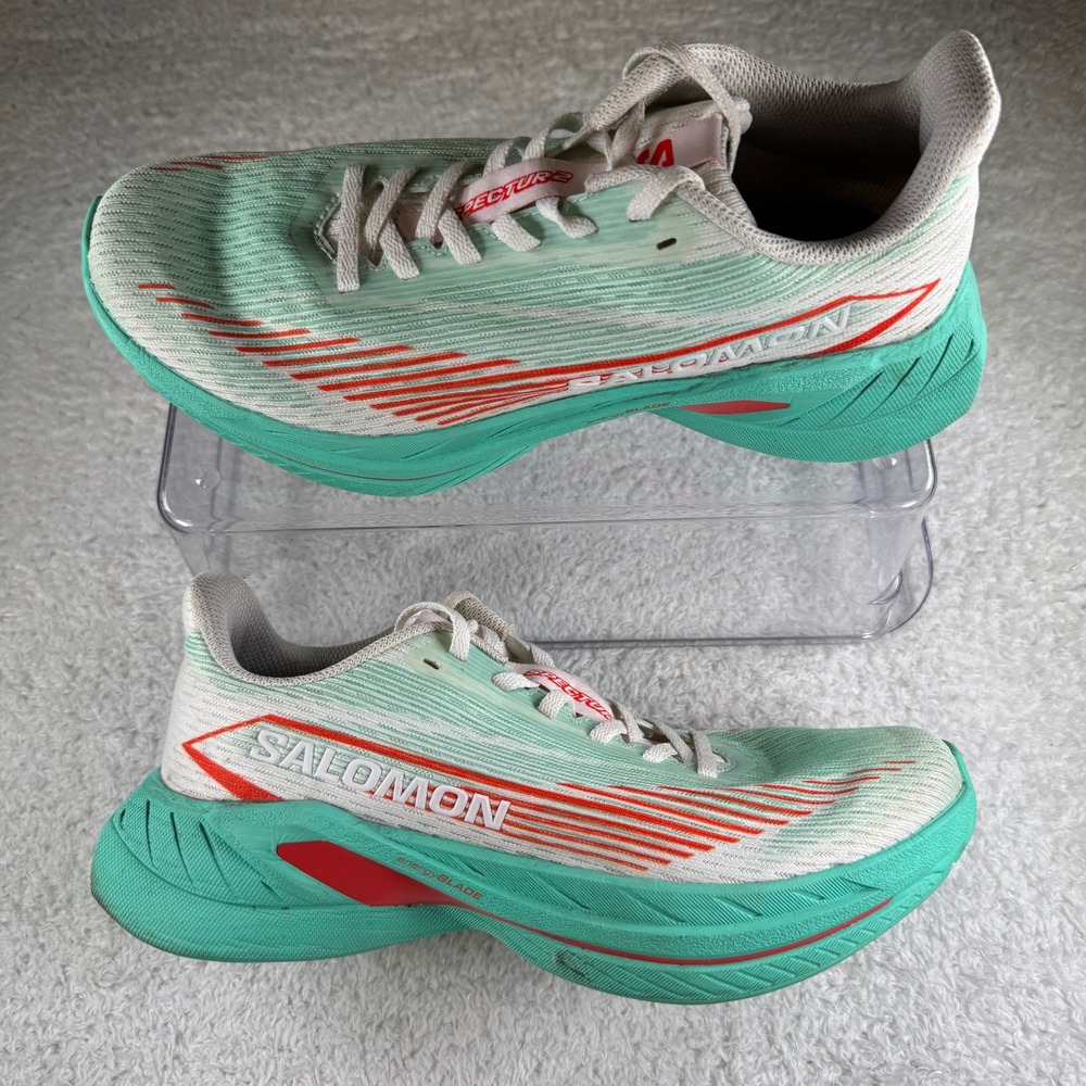 Salomon Spectur 2 Running Shoes Womens 9 Mint Green Exc Energy Blade Sneakers